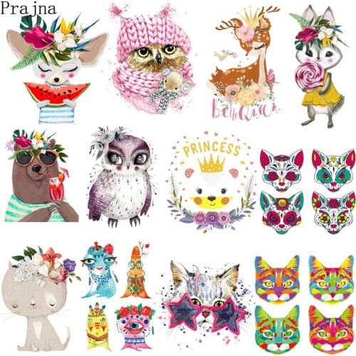 Prajna Thermal Iron Transfer Sticker Tshirt Transferable Kids Heat Transfer Patch Cartoon Iron On Transfers Patches For Clothing