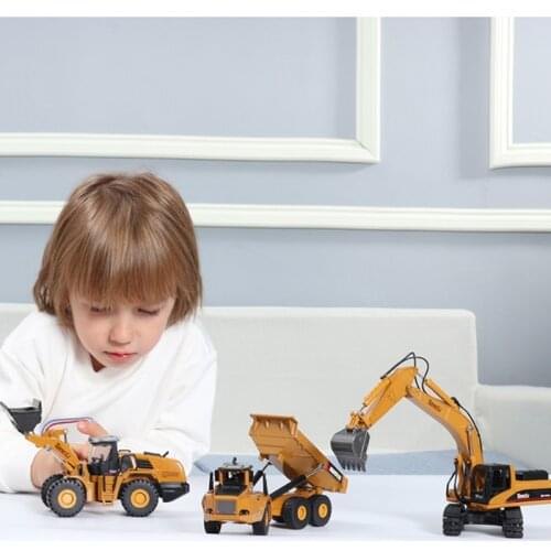 TongLi Alloy Toys 1:50 Scale model hydraulic dump truck excavator Wheel Loader Model machineshop car truck set Boys collections