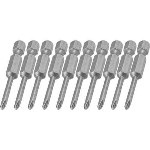 Uxcell 10 Pcs 1/4" Hex Shank Magnetic 3mm PH1 Phillips Screwdriver Bits