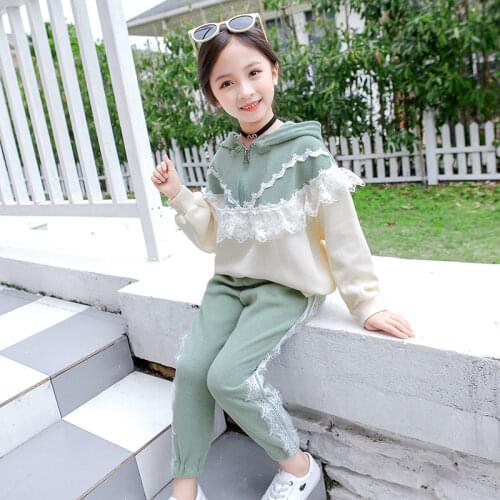 2020 Spring Autumn Toddler Baby Girls Casual Clothes Set Outfits Kids Girls Sports Suits Sweatshirt + Pants Tracksuit Suits W176