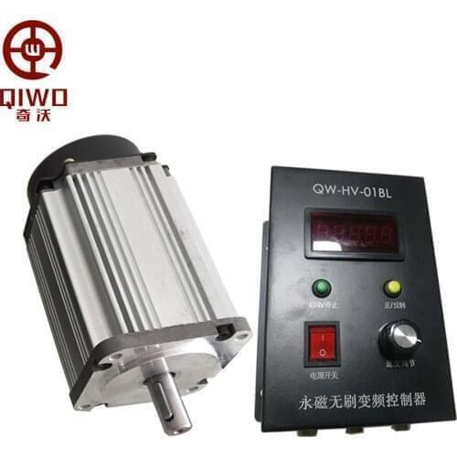 High Speed 220 V 6000rpm 0.75kw 750 w 1.2N.m 80mm High Speed Brushless DC Motor Low Noise Hall BLDC Motor With Driver BLD-80