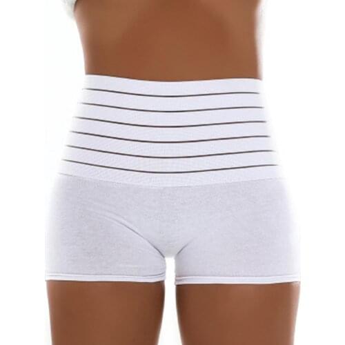 Women High Waist Shaping Panties Transparent Stripes Body Shaper Slimming Tummy shorts Butt Lifter Seamless Panties