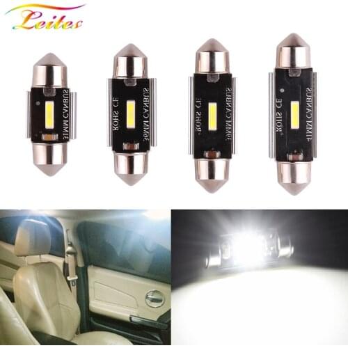 1pcs Pure White Canbus C5W C10W Led Bulb 31mm 36mm 39mm 41mm Car Festoon Light Interior Dome Reading Lights 6000K