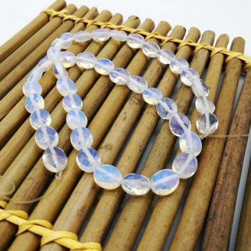 3 Strand Oval Fire Opalite Opal Bead White Gem CHIC 10*8MM