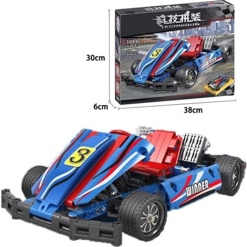 371Pcs MOC High-tech Machinery Series Building Blocks Kart Car Model Educational DIY Bricks kid toys Christmas birthday Gifts