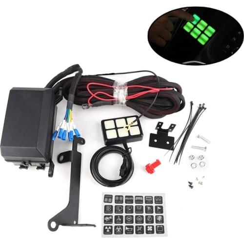 6 Gang Switch Panel Relay System Circuit Control Box for Jeep Wrangler Boat Car
