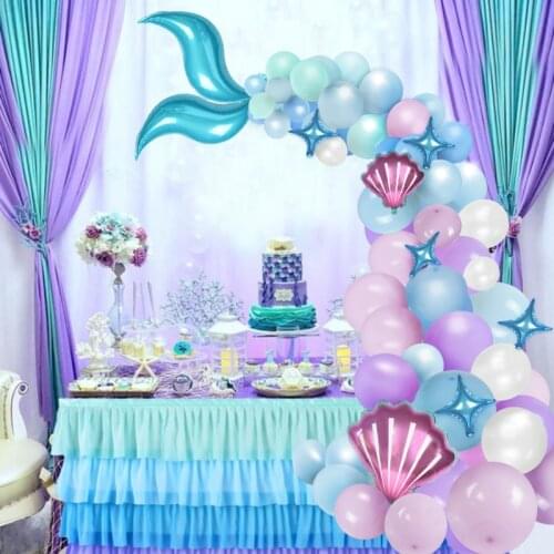 87 Fish Tail Balloon Garlands Arch Theme Birthday Party Wedding Decorations Decorate Balloons Under The Sea