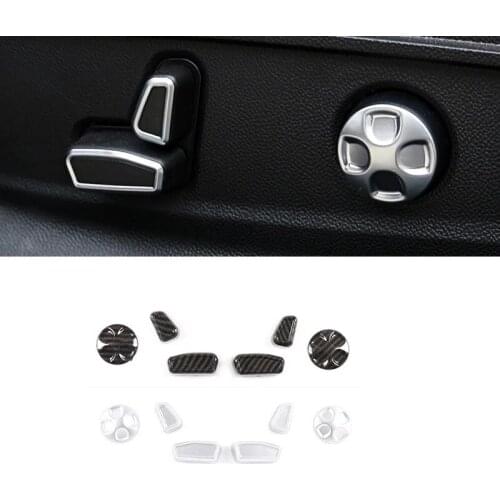 ABS Car Styling Seat Waist Adjustment Button Switch Cover Trim Stickers Fit For Alfa Romeo Giulia 2017-2020
