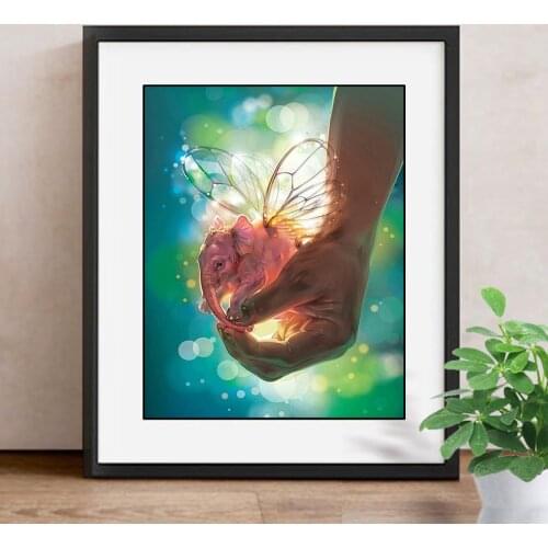 5D DIY Diamond Painting Elephant Full Square Drill Picture Of Rhinestone Diamond Embroidery Animal Paint With Diamonds