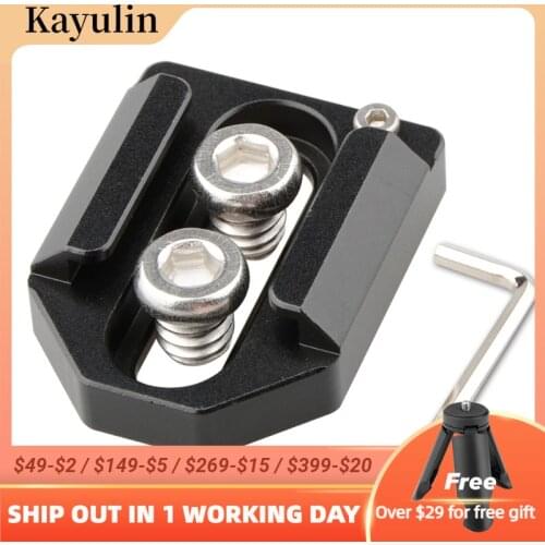 Kayulin Cold Shoe Mount Holder Aluminum hot shoe mount adapter with 2 Screws to Fasten for Monitor LED Light (Black)