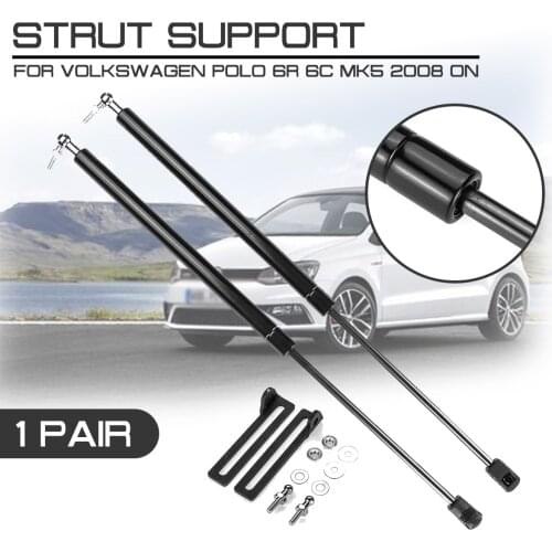 Car Interior Refit Bonnet Hood For Volkswagen For VW Polo 6R 6C MK5 2008 2009+ Gas Shock Lift Strut Bars Support Rod Gas Spring