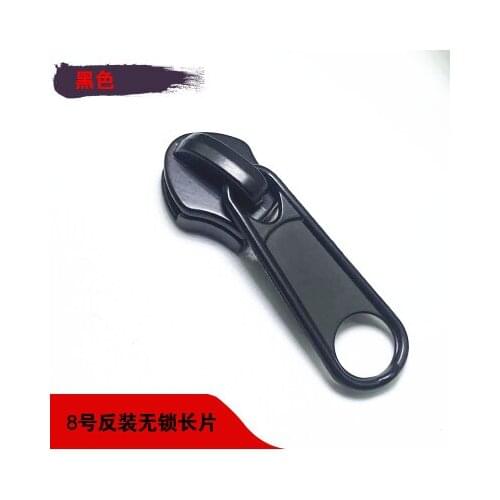 Free shipping 50pcs/lot 8# Nylon zipper slider head quilt cover pocket tent case bag reverse zipper slider with no auto lock