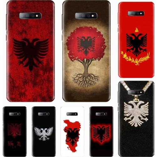 Albanian Flag Eagle logo Phone Case For Samsung Galaxy S5 S6 S7 S8 S9 S10 S10e S20 edge plus lite