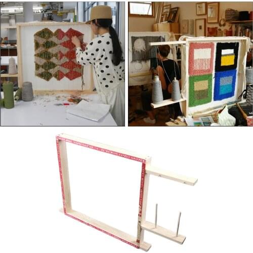 Wood Tufting Rug Making Frame for Use with Tufting Guns Tabletop Display Embroidery Frames DIY Tapestry Accessories