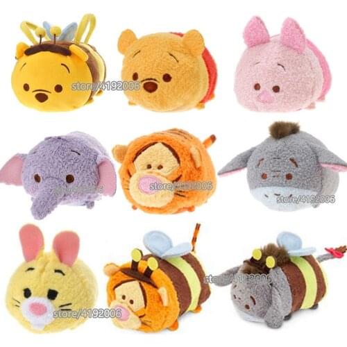 Disney Tsum Tsum Winnie the Pooh Plush Toys Dolls Pooh Piglet Eeyore Tiger Lumpy Tsum Stuffed Plush Toys Gifts for Kids