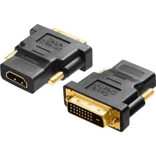 DVI to HDMI Cable, CableCreation Gold-Plated DVI-D(24+1) Male to HDMI Female Converter, 1080P, 3D