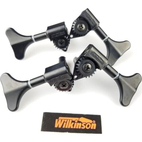 NEW wilkinson Electric Bass Guitar Machine Heads Tuners Guitar Tuning Pegs Open Gear WJB-750 Black ( without packaging )