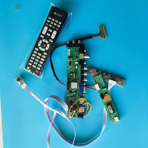 Kit For LP150X05 B2 C2 Panel remote Controller board 1024X768 DVB-C DVB-T 1 CCFL LCD 30pin Digital HDMI TV VGA USB AV 15"