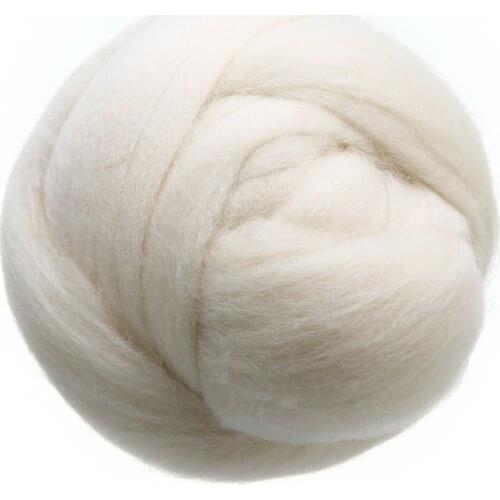 Cream White Felting Wool Fiber Needle Felting Natural Collection For Animal Projects Felting Wool for DIY Needlework 100g
