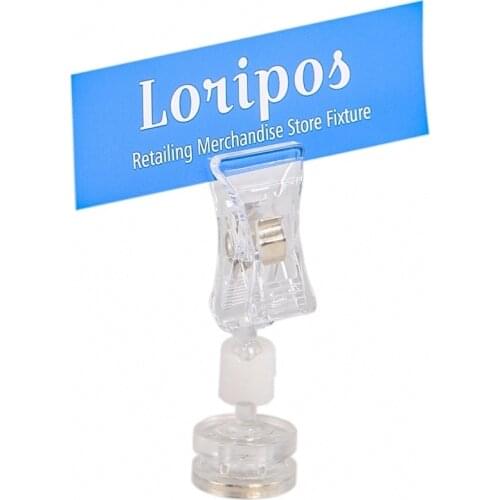 20 pcs POP plastic advertising clips magnetic label holder shelf mounted sign holder clip stand magnet price tag display clip