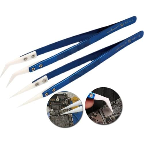 Mechanic Non-magneti Ceramic High temperature resist Precision Insulation Tweezer for iPhone IC Chip Motherboard Repair Tool