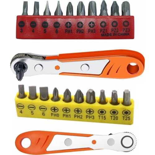Ratchet Wrench Set Mini Ratchet Wrench Nozzle Handle Screwdriver Bit Socket Wrench Screwdriver Tool Hand Tools
