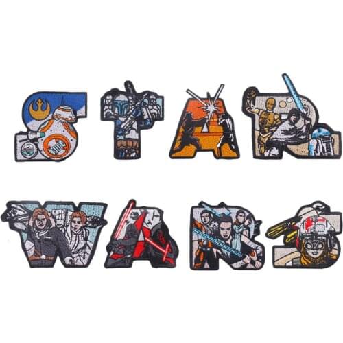 Star Wars Anime Element Patch Patch Badge Creative Personality Sweater Cotton Cloth Patch Hole Embroidery Animation Derivatives