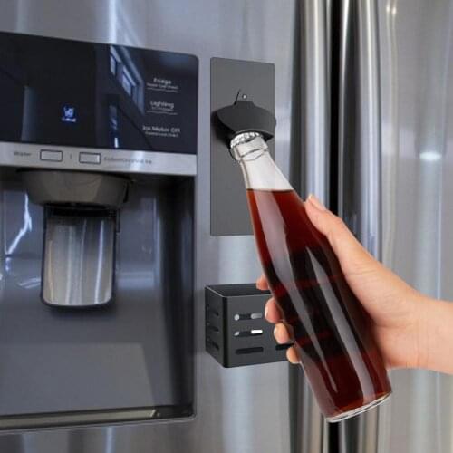 Upgraded Creative Simple Bottle Opener Wall Mounted Home Sculpture Magnetic Bottle Opener Beer Corkscrew Home Decor Dropshipping