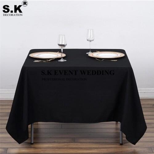 Wholesale Price Square Polyester Tablecloth Banquet Wedding Table Cloth For Wedding Banquet Decoration