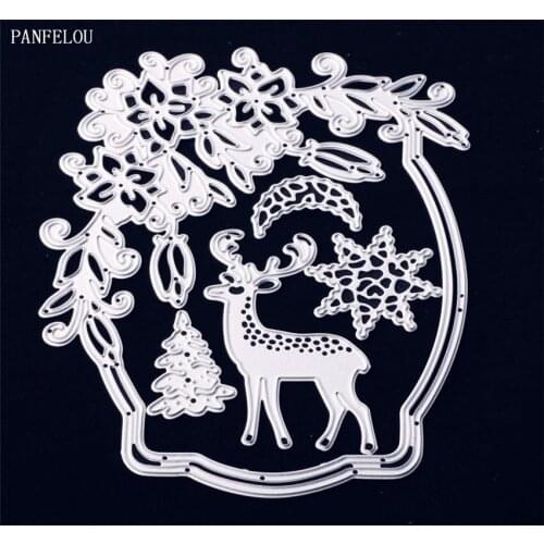 PANFELOU Metal craft Milu deer park paper die cutting dies for Scrapbooking/DIY Easter wedding Halloween cards