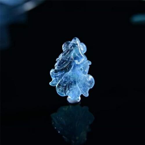Genuine Ocean Blue Natural Stone Goldfish Women Lady Crystal Pendant 13*18mm