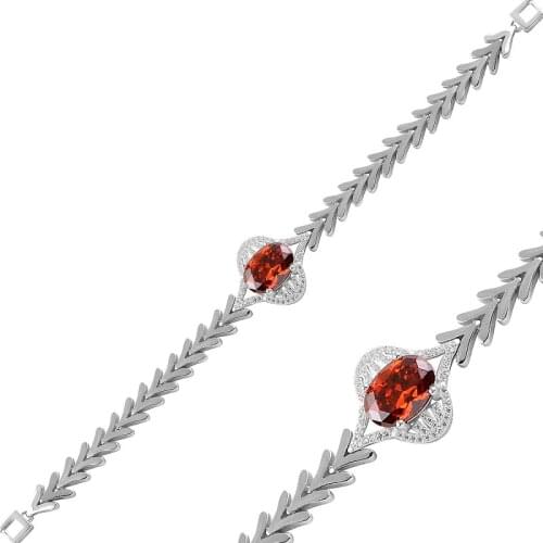 Silver 925 Sterling Zircon Cubic Zirconia Bracelet