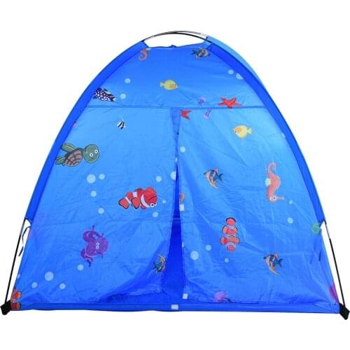 Folding And Portable High Quality Durable Tent With Fiber Pole Nail For Indoor Playhouse Game Sea Style Tent Kids Playing Stage