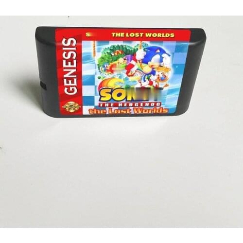 Soniced The Lost Worlds - 16 Bit MD Game Card for Sega Megadrive Genesis Video Game Console Cartridge