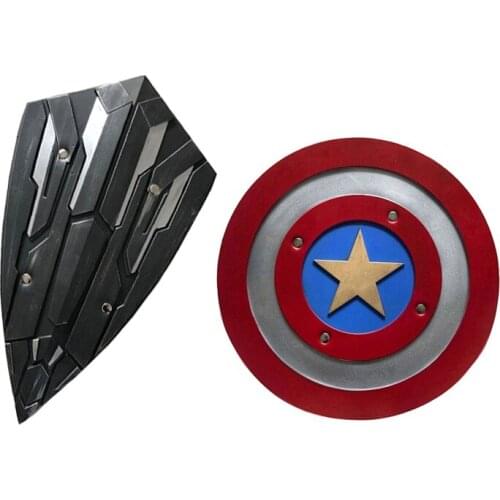Super hero role play 1:1 PU Shield Cosplay Gift Halloween Prop Strong Gift Home Art Decoration ABS Halloween