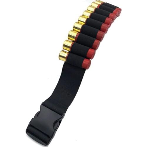 Tactical 29 Rounds 12GA Shotgun Shells Bandolier Magazine Pouch with Ammo Cartridge Holder Belt Pouch Adjustable Nylon Strap