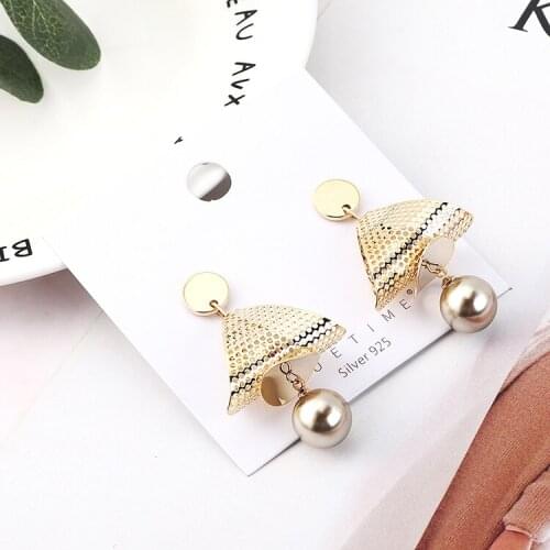 TONGKWOK Bohemia Exaggeration Dangle Earrings For Women Silk Thread Tassel Metal Long Chandelier Earrings #138976