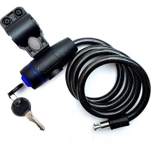 Universal Anti-Theft Bike Bicycle Lock Stainless Steel Cable Coil For Castle Motorcycle Cycle Mtb Bike Security Lock With 2 Key