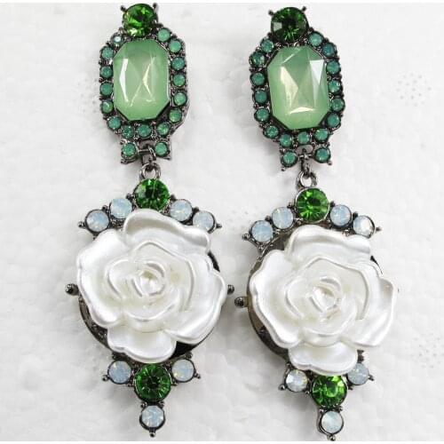 YaYi Jewelry Fashion Multi Glass Crystal Rhinestone Dangle Women Ancient Gold Color Wear Ear Band Long Tassel Earrings