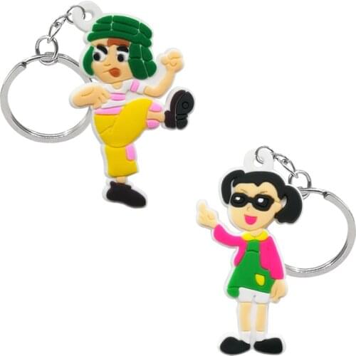 1PCS PVC keychain classic racing game cartoon figure key rings cute key holder men women keys car pendants couple birthday gift