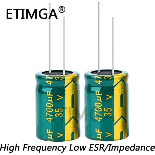12PCS/LOT Low ESR/Impedance High Frequency 35v 4700UF 18X25 Aluminum Electrolytic Capacitor 4700UF35V 20