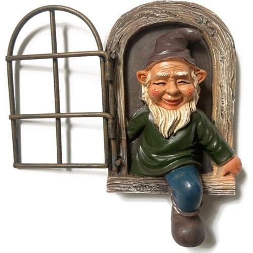 3D Resin Naughty Gnome Garden Decorations Old Man Fairy Statue Ornaments Accessories for Desk Decor Gift Display Craft