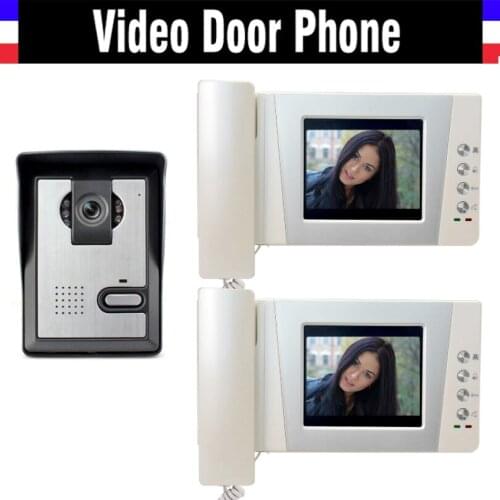 4.3" LCD monitor video door phone system video doorbell interphone kits IR Night Vision Camera video intercom for home 2-Screen