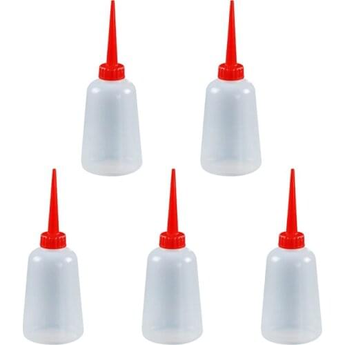 5PCS/lot Pointed Mouth Plastic Glue Bottles Pottery Ceramic Art Squeeze Clay Bottle DIY Handmade Craft Accessories