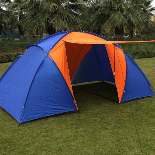 5-8 Person Big Camping Tent Double Layer Waterproof Two Bedroom One Living Room Outdoor Camping Tent For Family Party Travel