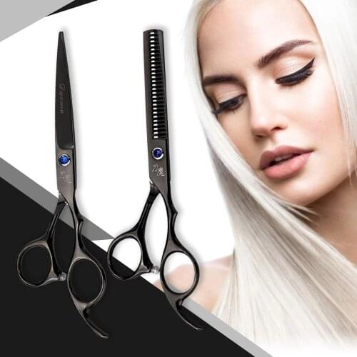 FnLune Professional 6.0 Inch Hairdressing Scissors Hairdressing Scissors Thin Shear Flat Shears Hairdressing Salon Hairstylist