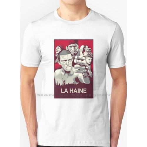 La Haine T Shirt 100% Pure Cotton The Haine Hatred France Revolution Vincent Cassel Movie Black And White Weapons Bands Drug