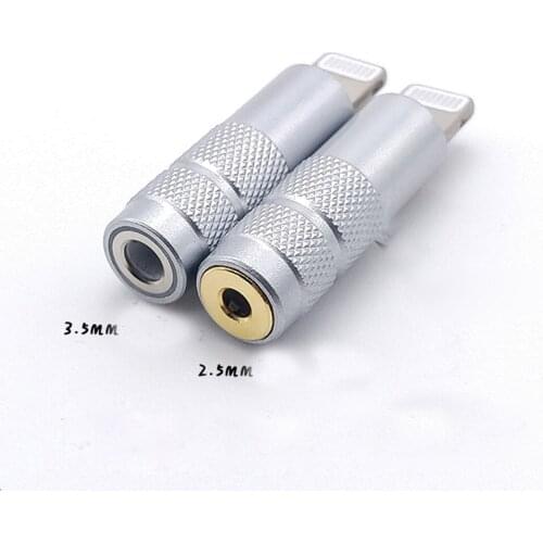 1piece HiFi DAC Decoder Chip Adapter For iphone Lightning Male to 3.5mm/2.5mm Female Connector Jack For Earphone Amplifier