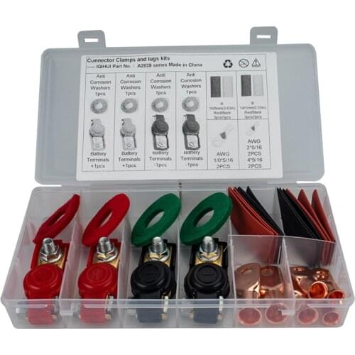 2 pair 12V Car Storage Battery Terminals Connector Switch On-off Clamps Quick Release Battery Positive Negative Terminal Clamps