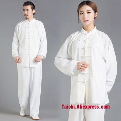 Male & Female Handmade Linen Tai Chi Uniform Wushu, Kung Fu,martial Art Suit Chinese Stly Meditation Clothes Multiple Colour